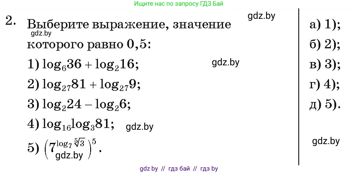 Алгебра, 11 класс Учебник, авторы: Арефьева Ирина Глебовна, Пирютко Ольга Николаевна, издательство Народная асвета, Минск, 2020, бирюзового цвета, страница 252, номер 2, Условие
