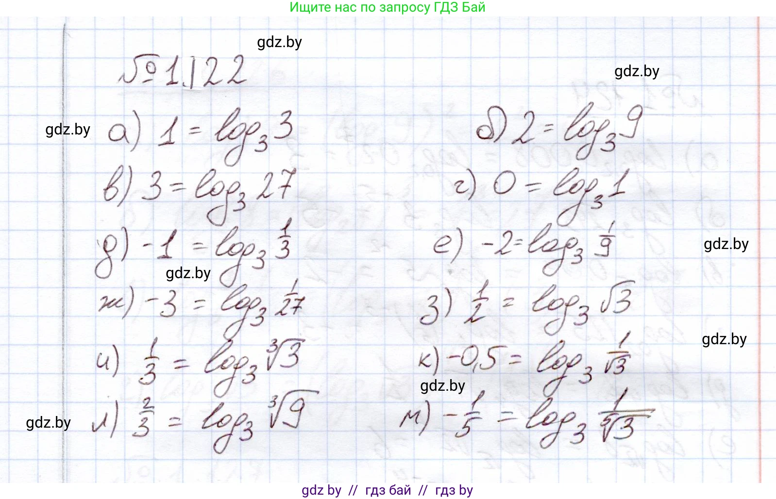 Алгебра, 11 класс Учебник, авторы: Арефьева Ирина Глебовна, Пирютко Ольга Николаевна, издательство Народная асвета, Минск, 2020, бирюзового цвета, страница 38, номер 1.122, Решение