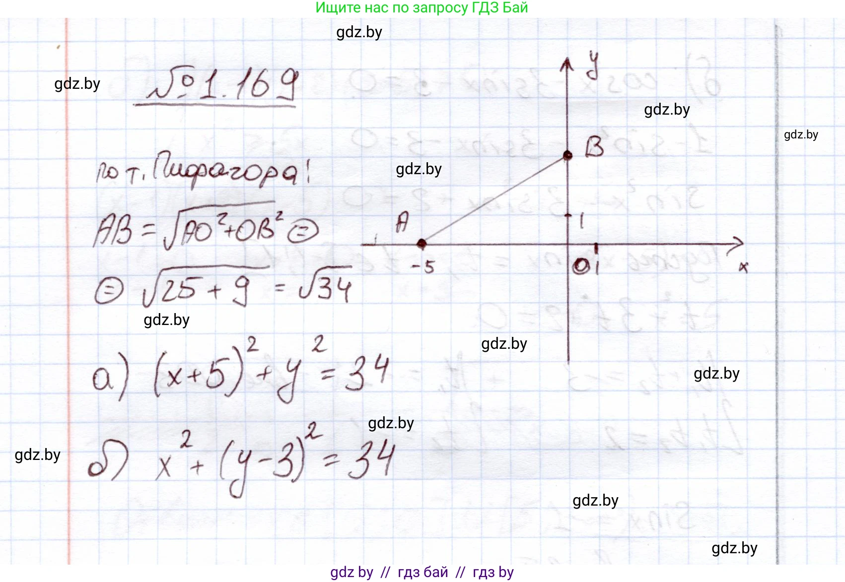 Алгебра, 11 класс Учебник, авторы: Арефьева Ирина Глебовна, Пирютко Ольга Николаевна, издательство Народная асвета, Минск, 2020, бирюзового цвета, страница 43, номер 1.169, Решение