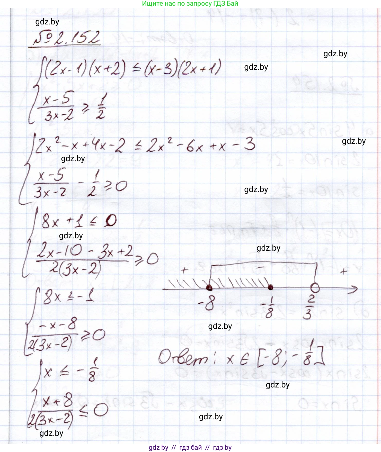 Алгебра, 11 класс Учебник, авторы: Арефьева Ирина Глебовна, Пирютко Ольга Николаевна, издательство Народная асвета, Минск, 2020, бирюзового цвета, страница 78, номер 2.152, Решение