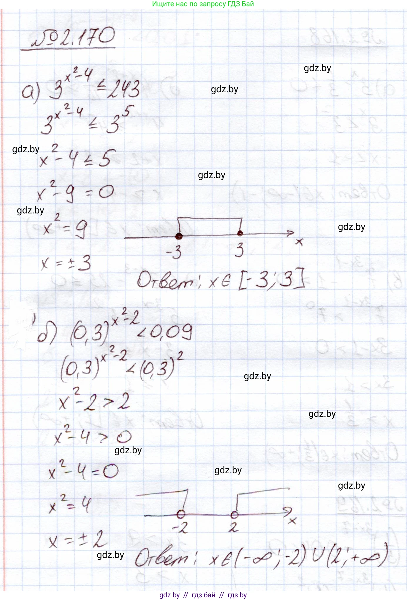 Алгебра, 11 класс Учебник, авторы: Арефьева Ирина Глебовна, Пирютко Ольга Николаевна, издательство Народная асвета, Минск, 2020, бирюзового цвета, страница 90, номер 2.170, Решение