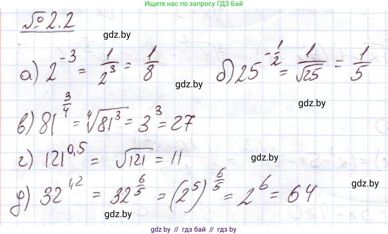 Алгебра, 11 класс Учебник, авторы: Арефьева Ирина Глебовна, Пирютко Ольга Николаевна, издательство Народная асвета, Минск, 2020, бирюзового цвета, страница 46, номер 2.2, Решение