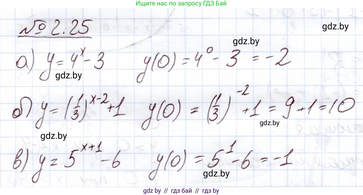 Алгебра, 11 класс Учебник, авторы: Арефьева Ирина Глебовна, Пирютко Ольга Николаевна, издательство Народная асвета, Минск, 2020, бирюзового цвета, страница 55, номер 2.25, Решение