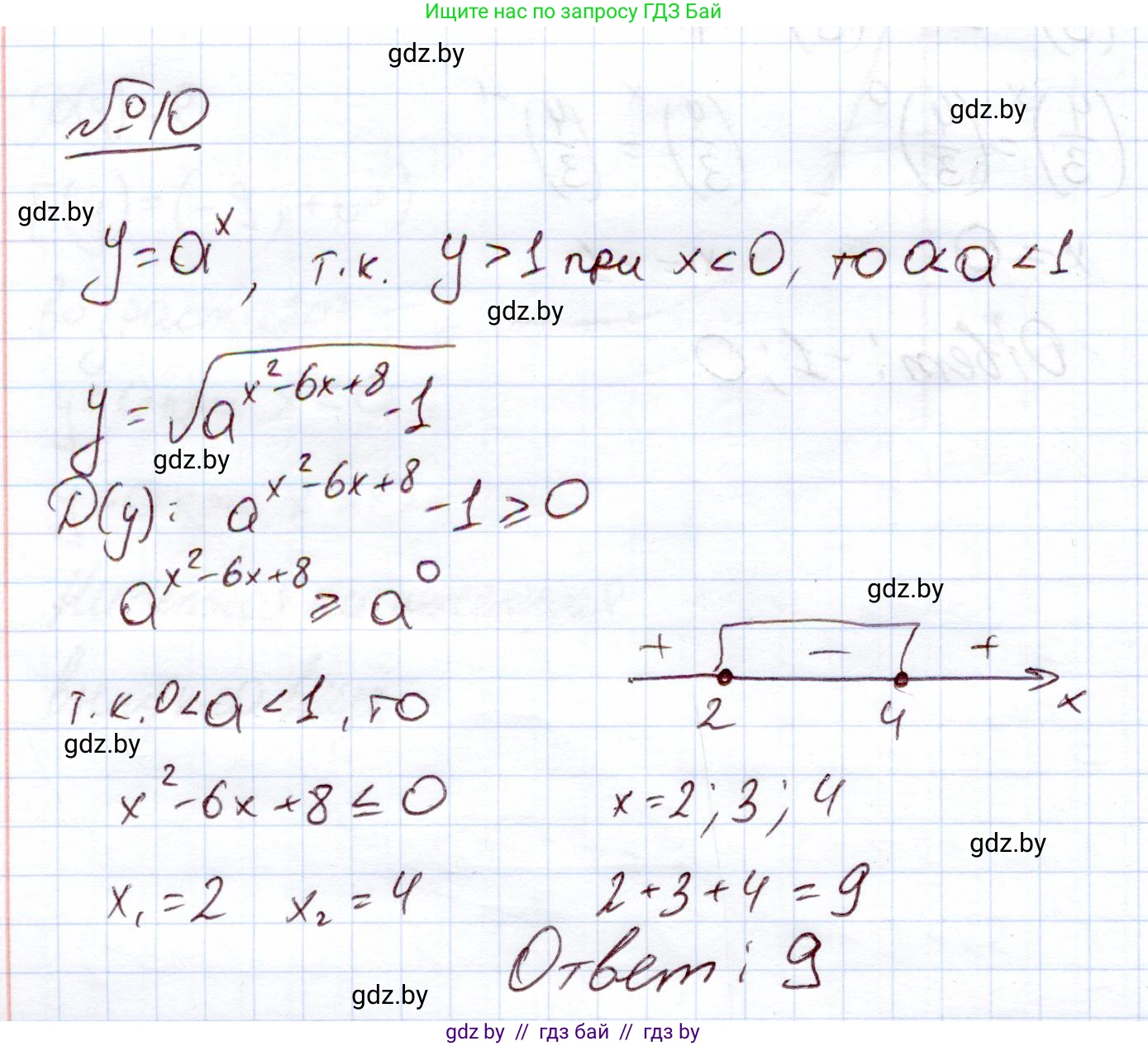 Алгебра, 11 класс Учебник, авторы: Арефьева Ирина Глебовна, Пирютко Ольга Николаевна, издательство Народная асвета, Минск, 2020, бирюзового цвета, страница 99, номер 10, Решение