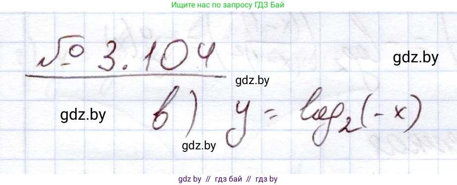 Алгебра, 11 класс Учебник, авторы: Арефьева Ирина Глебовна, Пирютко Ольга Николаевна, издательство Народная асвета, Минск, 2020, бирюзового цвета, страница 125, номер 3.104, Решение