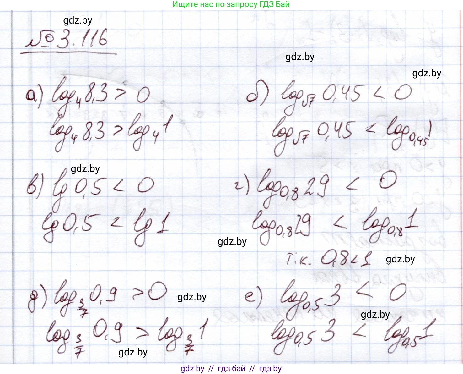 Алгебра, 11 класс Учебник, авторы: Арефьева Ирина Глебовна, Пирютко Ольга Николаевна, издательство Народная асвета, Минск, 2020, бирюзового цвета, страница 127, номер 3.116, Решение