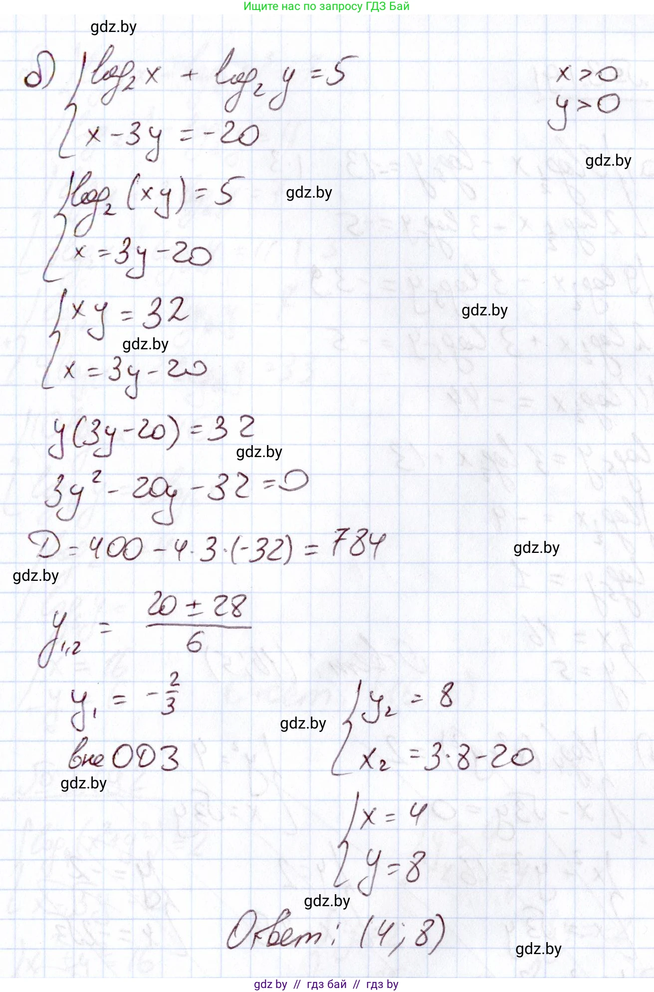 Алгебра, 11 класс Учебник, авторы: Арефьева Ирина Глебовна, Пирютко Ольга Николаевна, издательство Народная асвета, Минск, 2020, бирюзового цвета, страница 144, номер 3.190, Решение (продолжение 2)