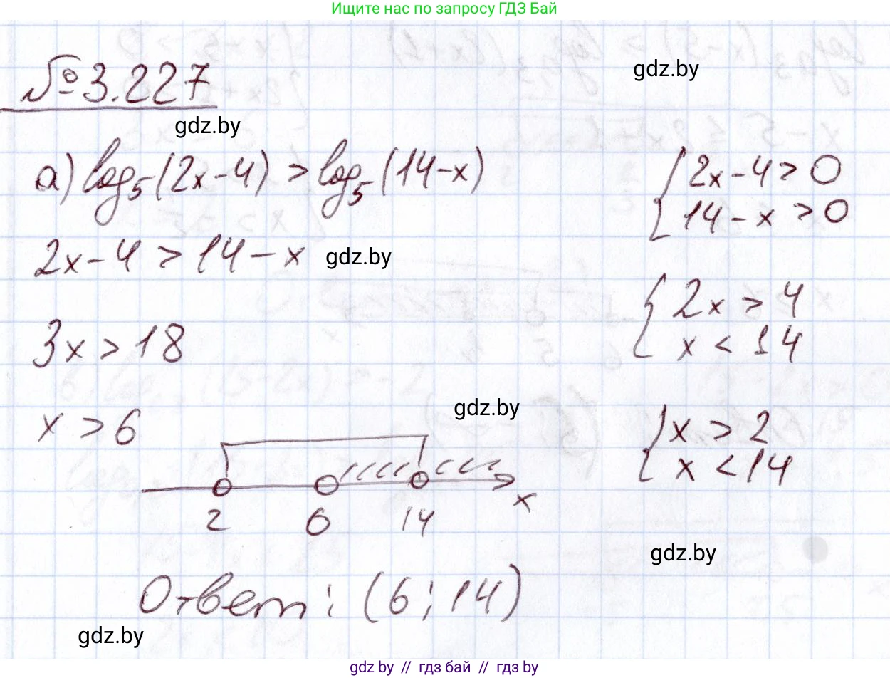 Алгебра, 11 класс Учебник, авторы: Арефьева Ирина Глебовна, Пирютко Ольга Николаевна, издательство Народная асвета, Минск, 2020, бирюзового цвета, страница 156, номер 3.227, Решение