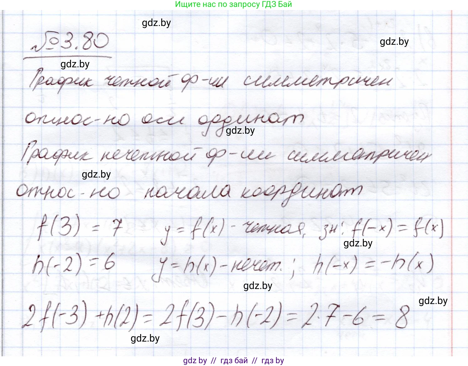 Алгебра, 11 класс Учебник, авторы: Арефьева Ирина Глебовна, Пирютко Ольга Николаевна, издательство Народная асвета, Минск, 2020, бирюзового цвета, страница 114, номер 3.80, Решение