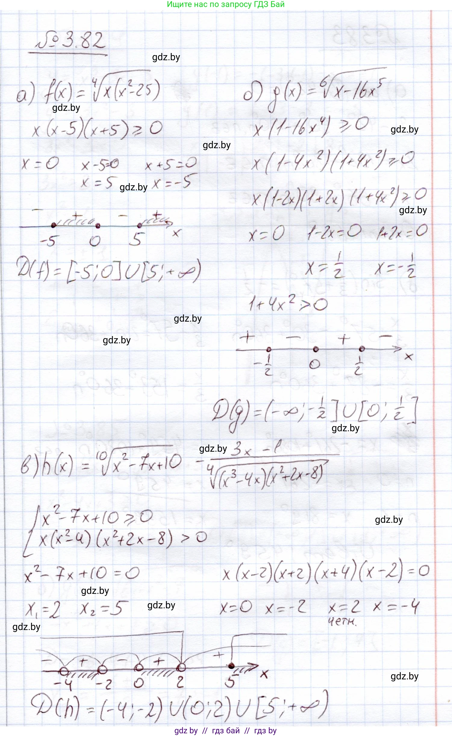 Алгебра, 11 класс Учебник, авторы: Арефьева Ирина Глебовна, Пирютко Ольга Николаевна, издательство Народная асвета, Минск, 2020, бирюзового цвета, страница 115, номер 3.82, Решение