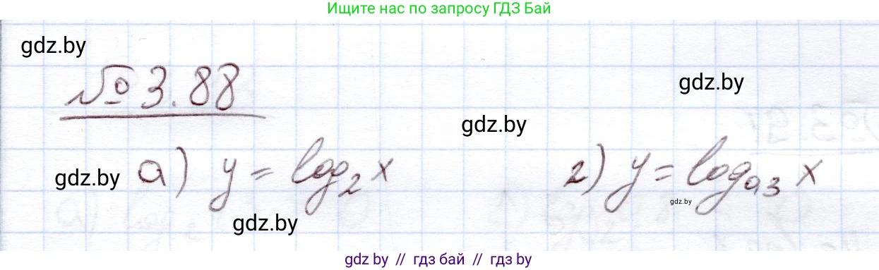 Алгебра, 11 класс Учебник, авторы: Арефьева Ирина Глебовна, Пирютко Ольга Николаевна, издательство Народная асвета, Минск, 2020, бирюзового цвета, страница 124, номер 3.88, Решение