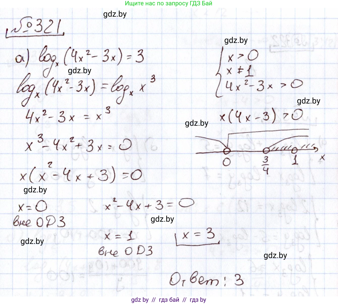 Алгебра, 11 класс Учебник, авторы: Арефьева Ирина Глебовна, Пирютко Ольга Николаевна, издательство Народная асвета, Минск, 2020, бирюзового цвета, страница 206, номер 321, Решение