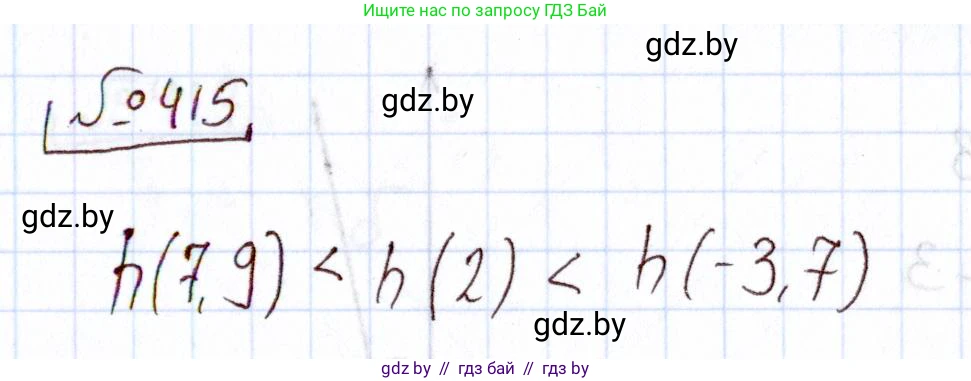 Алгебра, 11 класс Учебник, авторы: Арефьева Ирина Глебовна, Пирютко Ольга Николаевна, издательство Народная асвета, Минск, 2020, бирюзового цвета, страница 221, номер 415, Решение