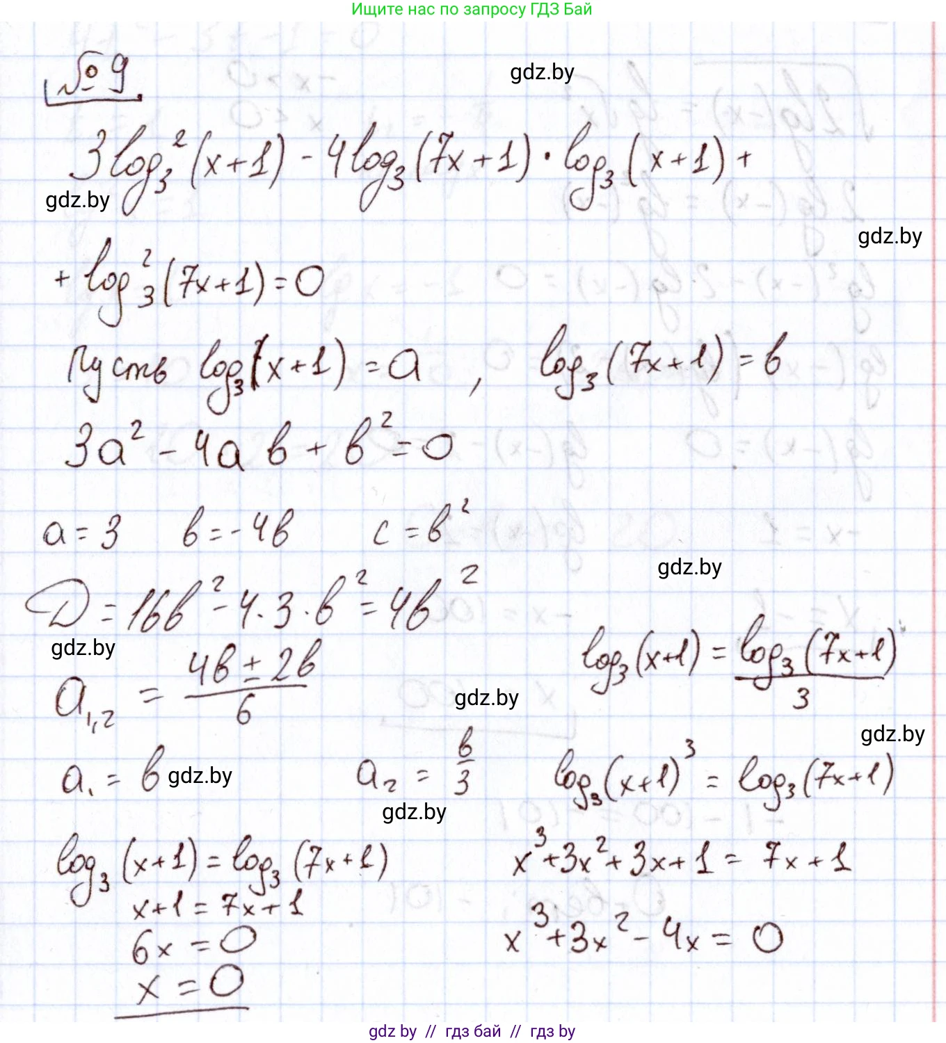Алгебра, 11 класс Учебник, авторы: Арефьева Ирина Глебовна, Пирютко Ольга Николаевна, издательство Народная асвета, Минск, 2020, бирюзового цвета, страница 256, номер 9, Решение