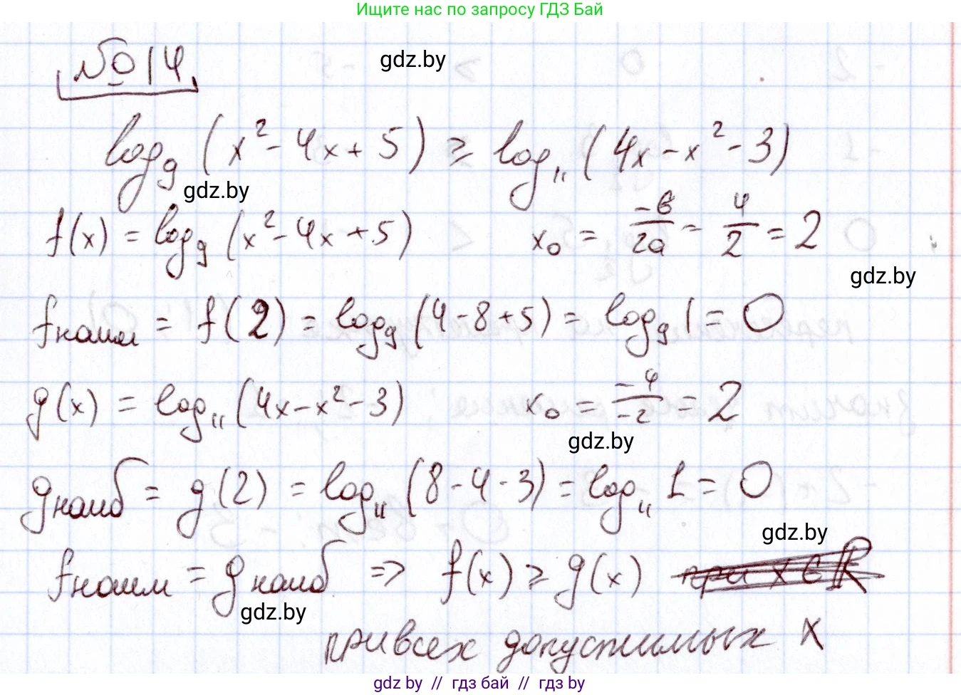 Алгебра, 11 класс Учебник, авторы: Арефьева Ирина Глебовна, Пирютко Ольга Николаевна, издательство Народная асвета, Минск, 2020, бирюзового цвета, страница 260, номер 14, Решение