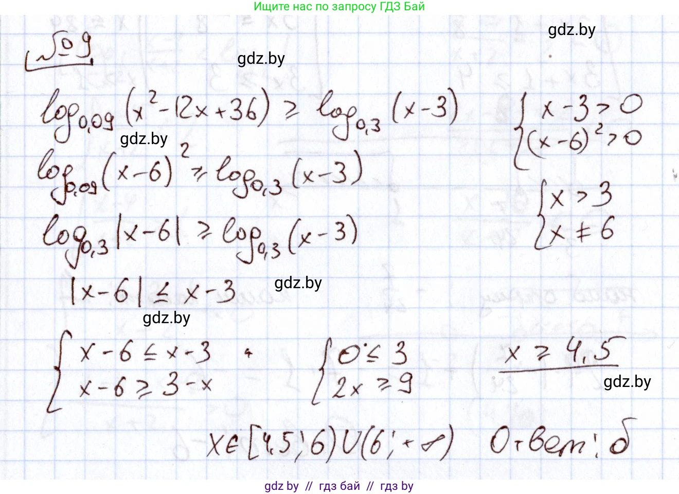 Алгебра, 11 класс Учебник, авторы: Арефьева Ирина Глебовна, Пирютко Ольга Николаевна, издательство Народная асвета, Минск, 2020, бирюзового цвета, страница 259, номер 9, Решение