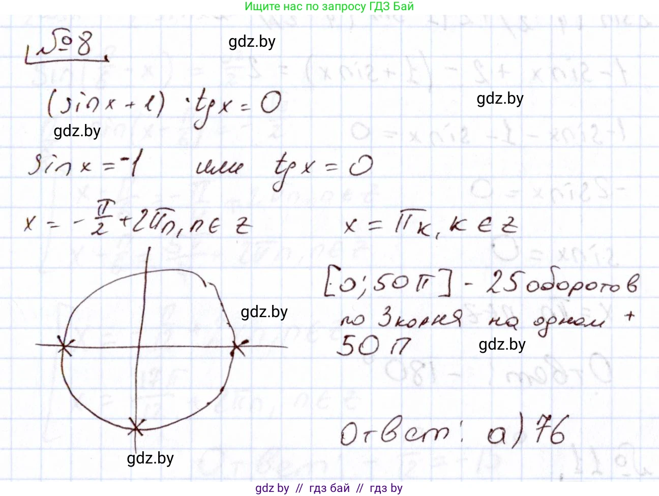Алгебра, 11 класс Учебник, авторы: Арефьева Ирина Глебовна, Пирютко Ольга Николаевна, издательство Народная асвета, Минск, 2020, бирюзового цвета, страница 246, номер 8, Решение