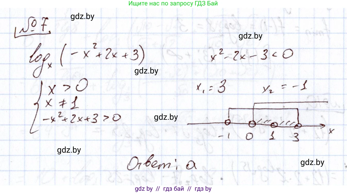 Алгебра, 11 класс Учебник, авторы: Арефьева Ирина Глебовна, Пирютко Ольга Николаевна, издательство Народная асвета, Минск, 2020, бирюзового цвета, страница 254, номер 7, Решение