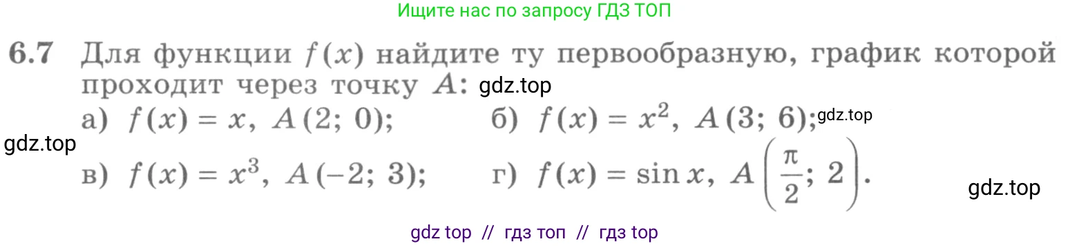 Алгебра, 11 класс Учебник, авторы: Никольский Сергей Михайлович, Потапов Михаил Константинович, Решетников Николай Николаевич, Шевкин Александр Владимирович, издательство Просвещение, Москва, 2014, голубого цвета, страница 171, номер 6.7, Условие