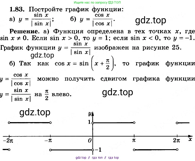 Алгебра, 11 класс Учебник, авторы: Никольский Сергей Михайлович, Потапов Михаил Константинович, Решетников Николай Николаевич, Шевкин Александр Владимирович, издательство Просвещение, Москва, 2014, голубого цвета, страница 39, номер 1.83, Решение 2