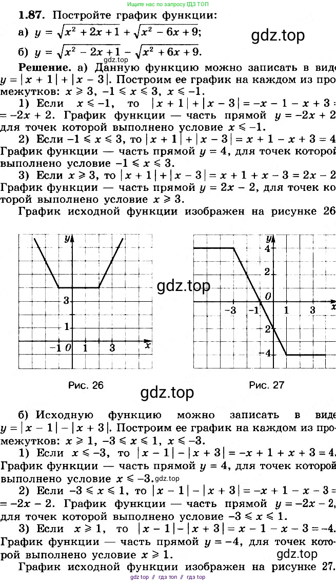 Алгебра, 11 класс Учебник, авторы: Никольский Сергей Михайлович, Потапов Михаил Константинович, Решетников Николай Николаевич, Шевкин Александр Владимирович, издательство Просвещение, Москва, 2014, голубого цвета, страница 44, номер 1.87, Решение 2