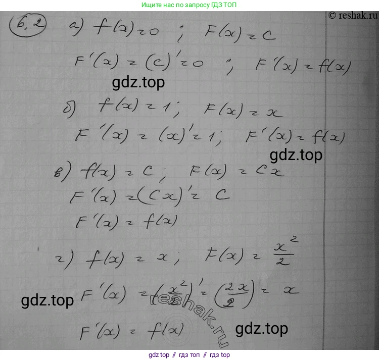 Алгебра, 11 класс Учебник, авторы: Никольский Сергей Михайлович, Потапов Михаил Константинович, Решетников Николай Николаевич, Шевкин Александр Владимирович, издательство Просвещение, Москва, 2014, голубого цвета, страница 170, номер 6.2, Решение 2