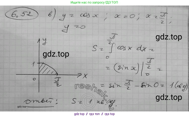 Алгебра, 11 класс Учебник, авторы: Никольский Сергей Михайлович, Потапов Михаил Константинович, Решетников Николай Николаевич, Шевкин Александр Владимирович, издательство Просвещение, Москва, 2014, голубого цвета, страница 189, номер 6.52, Решение 2 (продолжение 2)