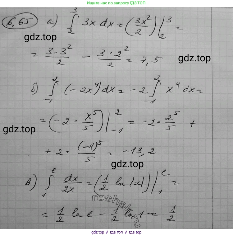 Алгебра, 11 класс Учебник, авторы: Никольский Сергей Михайлович, Потапов Михаил Константинович, Решетников Николай Николаевич, Шевкин Александр Владимирович, издательство Просвещение, Москва, 2014, голубого цвета, страница 195, номер 6.65, Решение 2