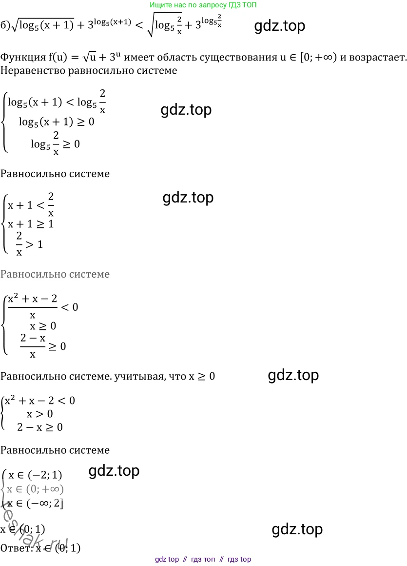 Алгебра, 11 класс Учебник, авторы: Никольский Сергей Михайлович, Потапов Михаил Константинович, Решетников Николай Николаевич, Шевкин Александр Владимирович, издательство Просвещение, Москва, 2014, голубого цвета, страница 265, номер 9.71, Решение 2 (продолжение 2)