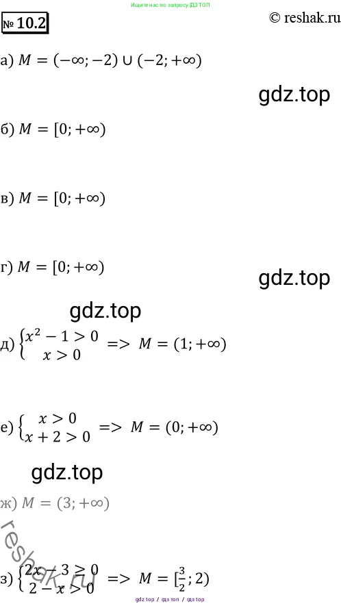 Алгебра, 11 класс Учебник, авторы: Никольский Сергей Михайлович, Потапов Михаил Константинович, Решетников Николай Николаевич, Шевкин Александр Владимирович, издательство Просвещение, Москва, 2014, голубого цвета, страница 267, номер 10.2, Решение 2