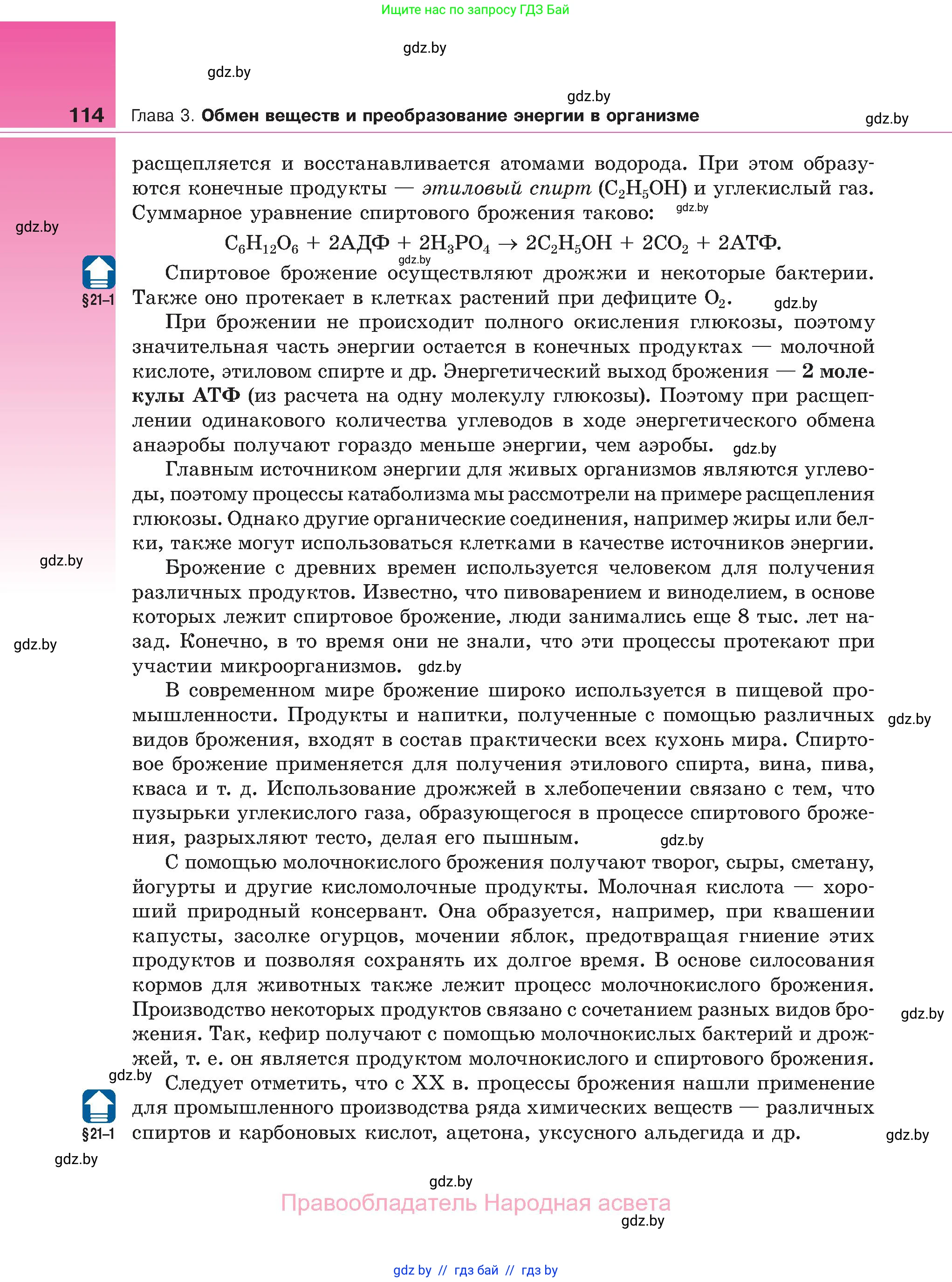 Биология, 11 класс Учебник, авторы: Дашков Максим Леонидович, Песнякевич Александр Георгиевич, Головач Алексей Михайлович, издательство Народная асвета, Минск, 2021, голубого цвета, страница 114