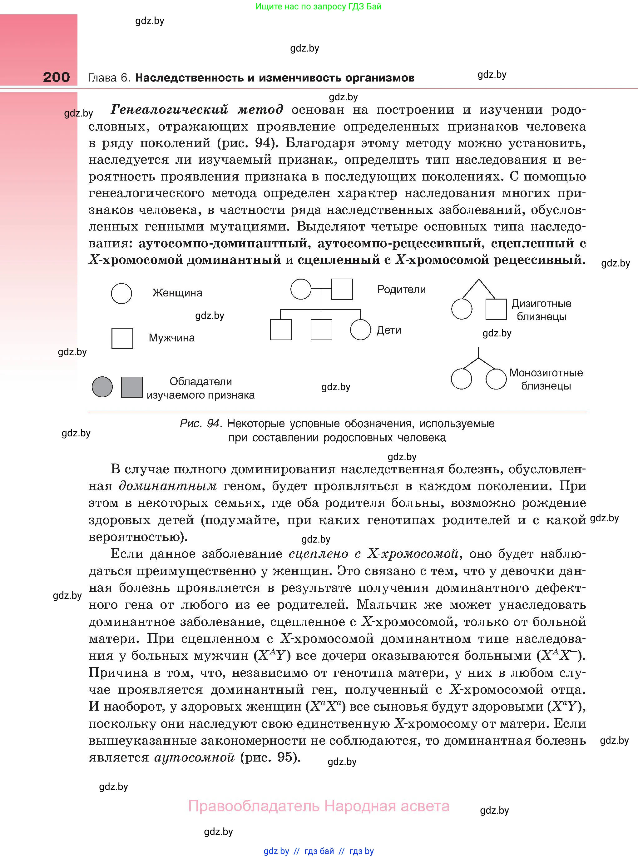 Биология, 11 класс Учебник, авторы: Дашков Максим Леонидович, Песнякевич Александр Георгиевич, Головач Алексей Михайлович, издательство Народная асвета, Минск, 2021, голубого цвета, страница 200