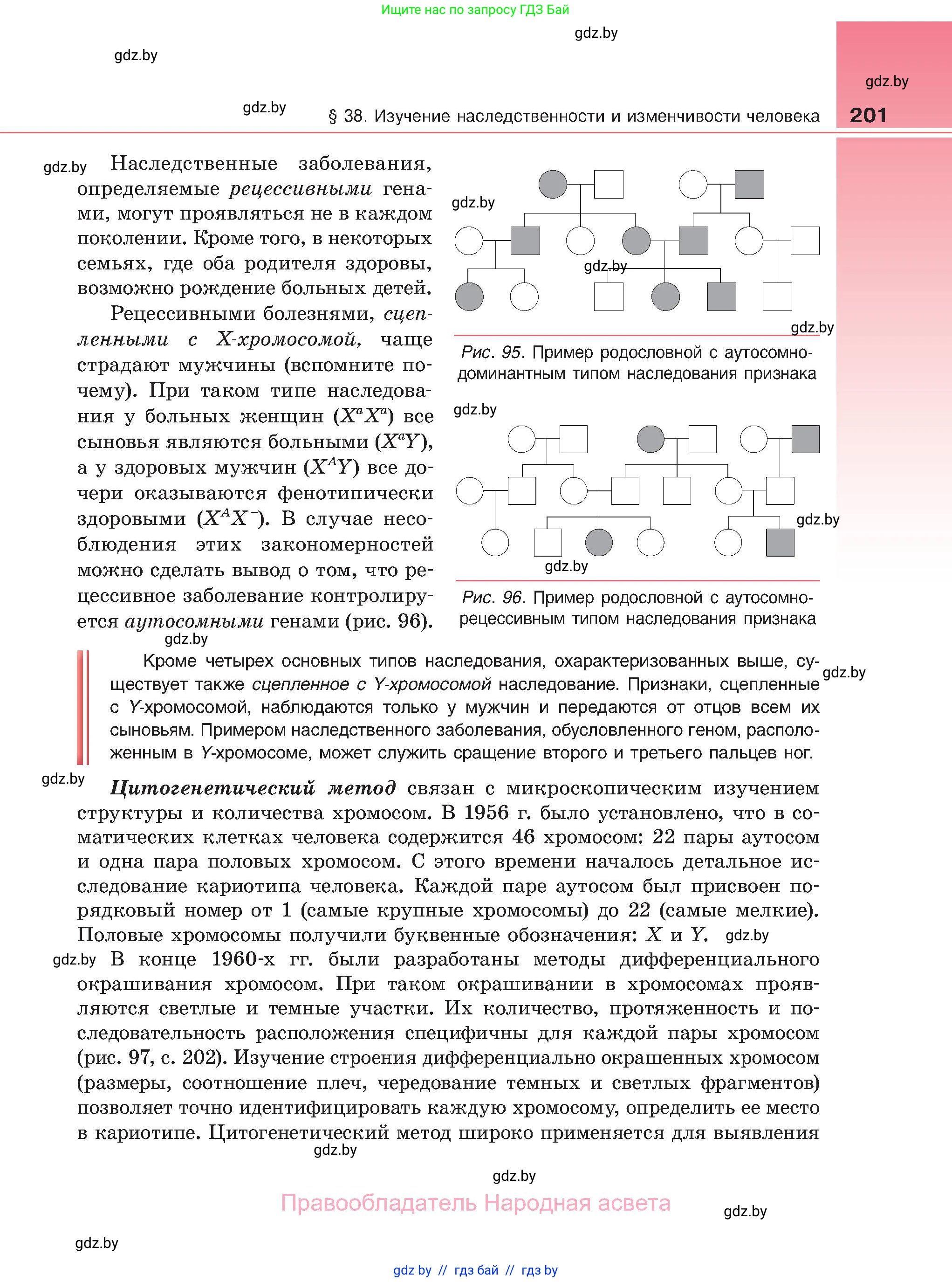 Биология, 11 класс Учебник, авторы: Дашков Максим Леонидович, Песнякевич Александр Георгиевич, Головач Алексей Михайлович, издательство Народная асвета, Минск, 2021, голубого цвета, страница 201