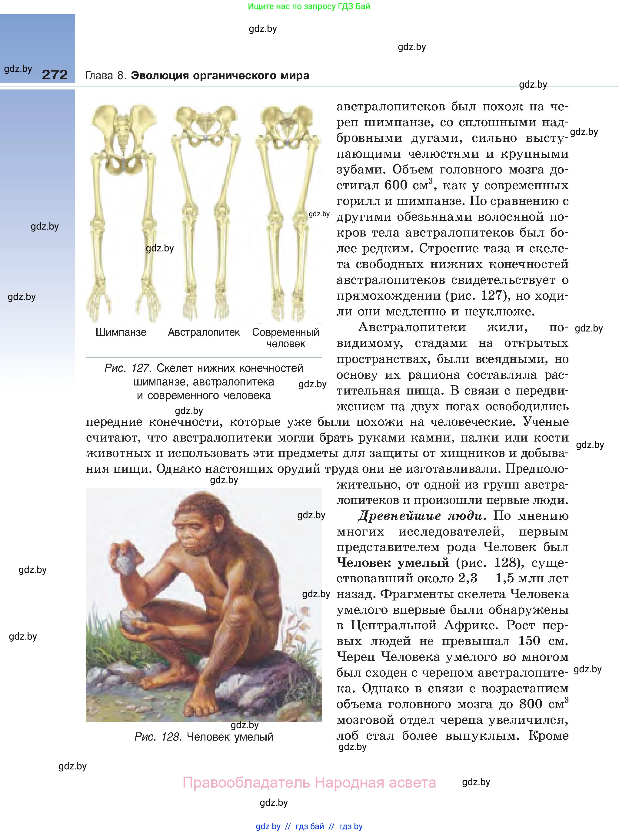 Биология, 11 класс Учебник, авторы: Дашков Максим Леонидович, Песнякевич Александр Георгиевич, Головач Алексей Михайлович, издательство Народная асвета, Минск, 2021, голубого цвета, страница 272