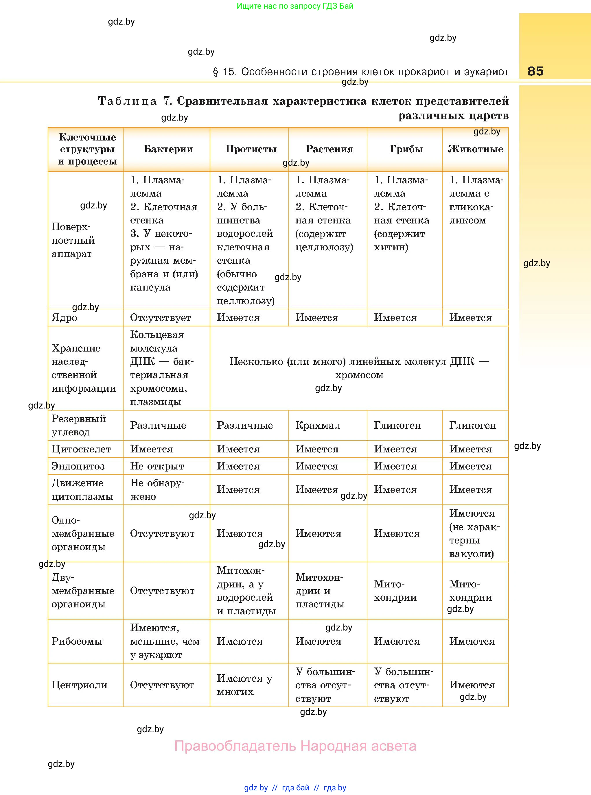 Биология, 11 класс Учебник, авторы: Дашков Максим Леонидович, Песнякевич Александр Георгиевич, Головач Алексей Михайлович, издательство Народная асвета, Минск, 2021, голубого цвета, страница 85
