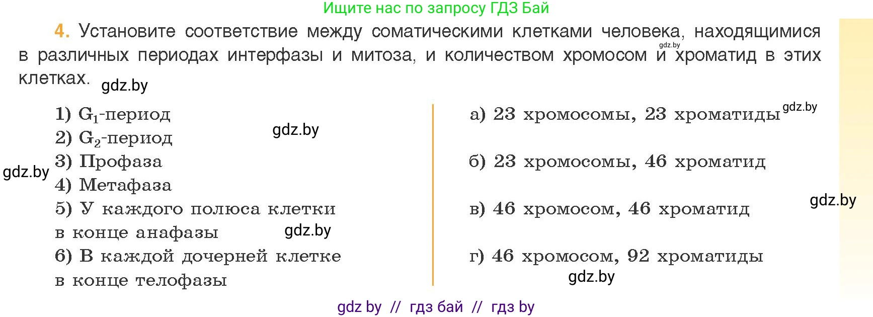Биология, 11 класс Учебник, авторы: Дашков Максим Леонидович, Песнякевич Александр Георгиевич, Головач Алексей Михайлович, издательство Народная асвета, Минск, 2021, голубого цвета, страница 95, номер 4, Условие