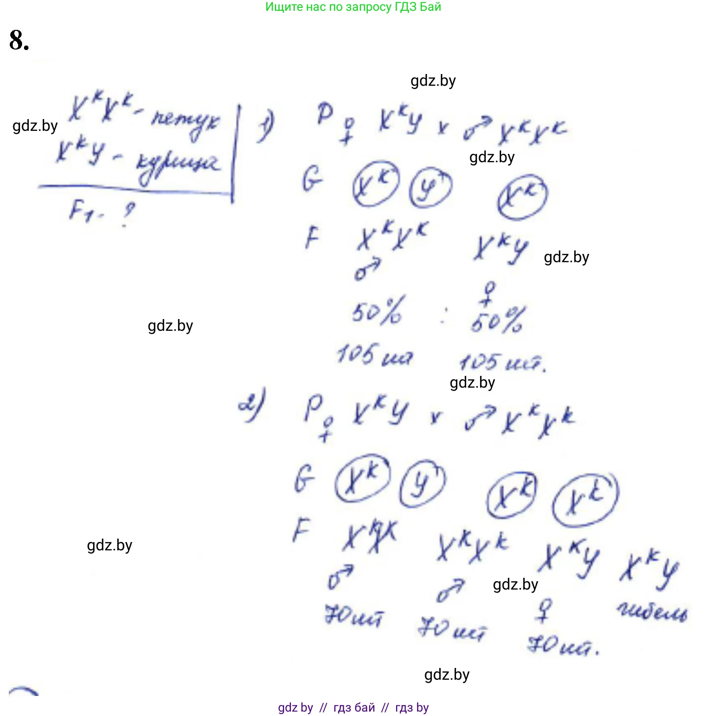 Биология, 11 класс Тетрадь для лабораторных и практических работ, автор: Хруцкая Тамара Викторовна, издательство Аверсэв, Минск, 2021, жёлтого цвета, страница 75, номер 8, Решение