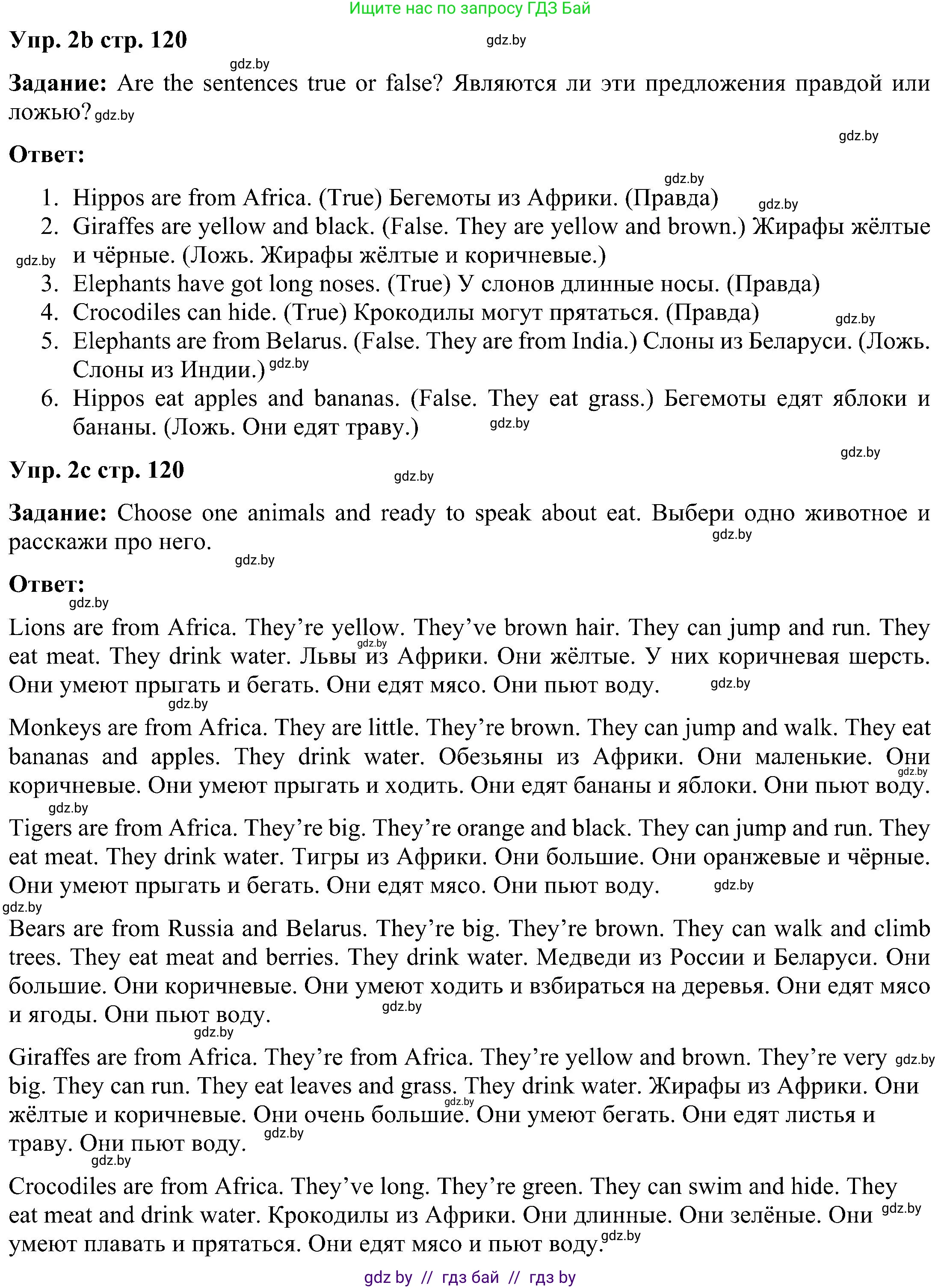 Английский язык (english), 3 класс Учебник, авторы: Лапицкая Людмила Михайловна (Lapitskaya Ludmila), Калишевич Алла Ивановна, Севрюкова Татьяна Юрьевна, Седунова Наталья Михайловна (Sedunova Natalia), издательство Вышэйшая школа, Минск, 2023, Часть 2, страница 119, номер 2, Решение (продолжение 2)