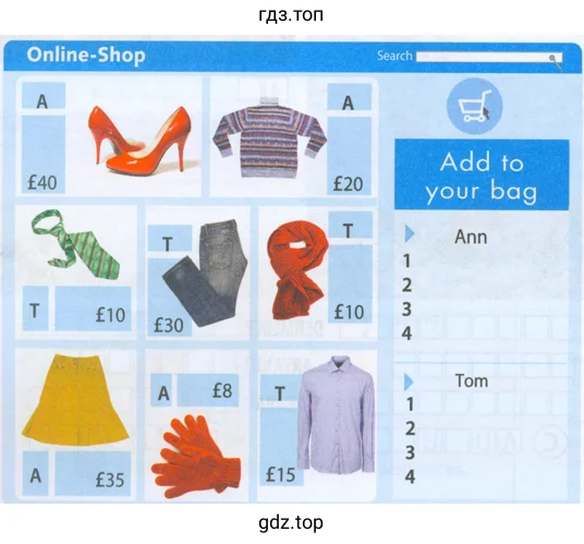 Online-Shop Add to your bag