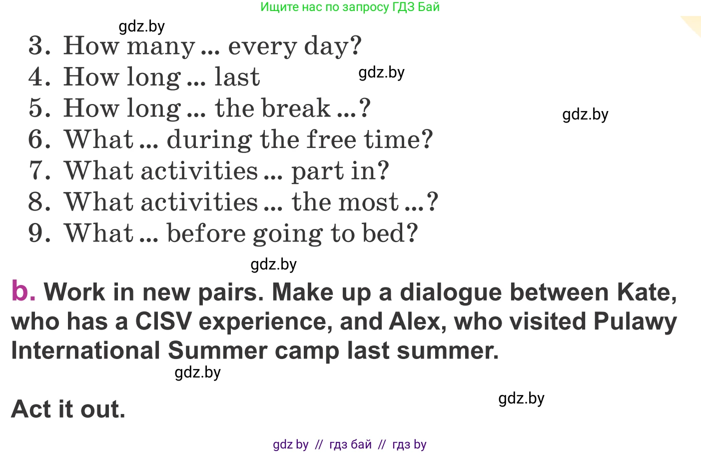 Английский язык (english), 6 класс Учебник, авторы: Демченко Наталья Валентиновна, Севрюкова Татьяна Юрьевна, Юхнель Наталья Валентиновна, Наумова Елена Георгиевна, Рыбалко О Н, Манешина А В, Маслёнченко Н А, издательство Вышэйшая школа, Минск, 2018, красного цвета, Часть 1, страница 10, номер 4, Условие (продолжение 2)