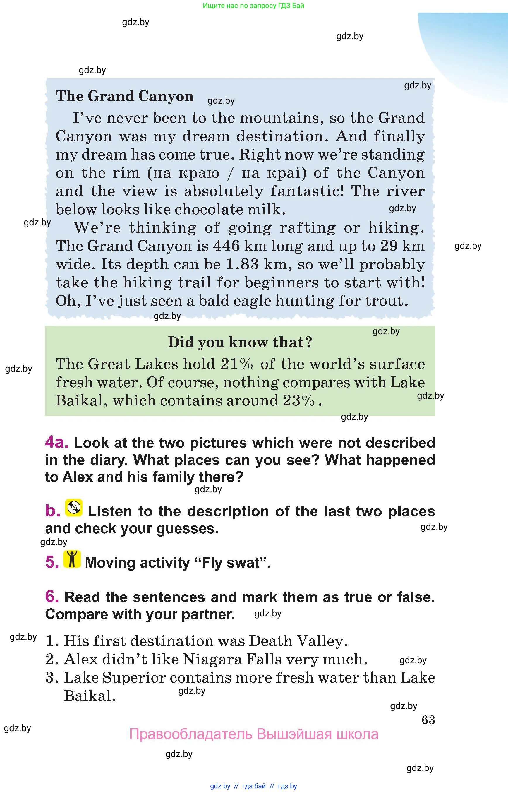 Английский язык (english), 6 класс Учебник, авторы: Демченко Наталья Валентиновна, Севрюкова Татьяна Юрьевна, Юхнель Наталья Валентиновна, Наумова Елена Георгиевна, Рыбалко О Н, Манешина А В, Маслёнченко Н А, издательство Вышэйшая школа, Минск, 2018, красного цвета, Часть 1, страница 63