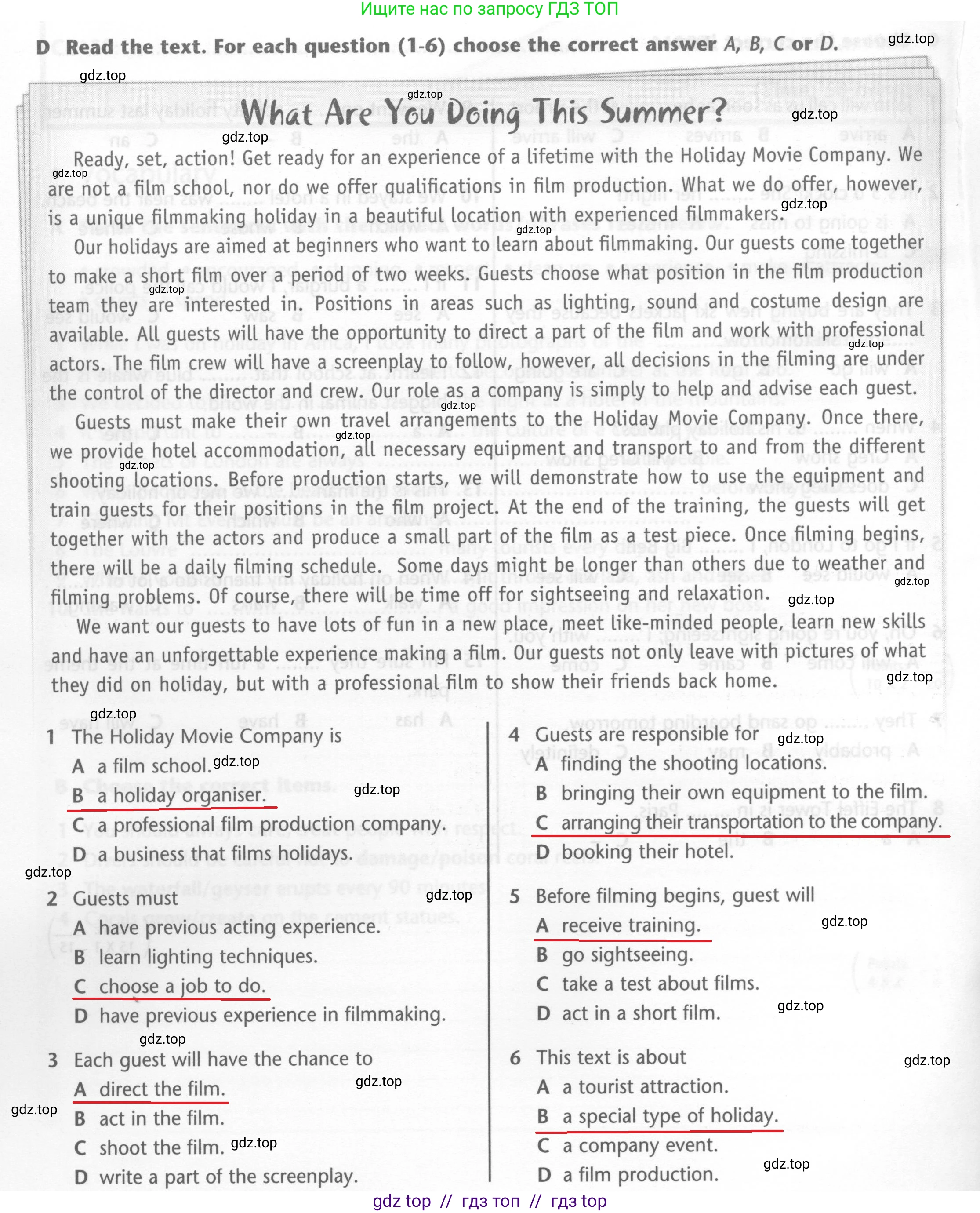 Английский язык (english), 6 класс контрольные задания (test booklet), авторы: Баранова Ксения Михайловна (Baranova Ksenia), Дули Дженни (Dooley Jenny), Копылова Виктория Викторовна (Kopylova Victoria), Мильруд Радислав Петрович (Millrood Radislav), Эванс Вирджиния (Evans Virginia), издательство Просвещение, Москва, 2023, серого цвета, страница 22, Решение