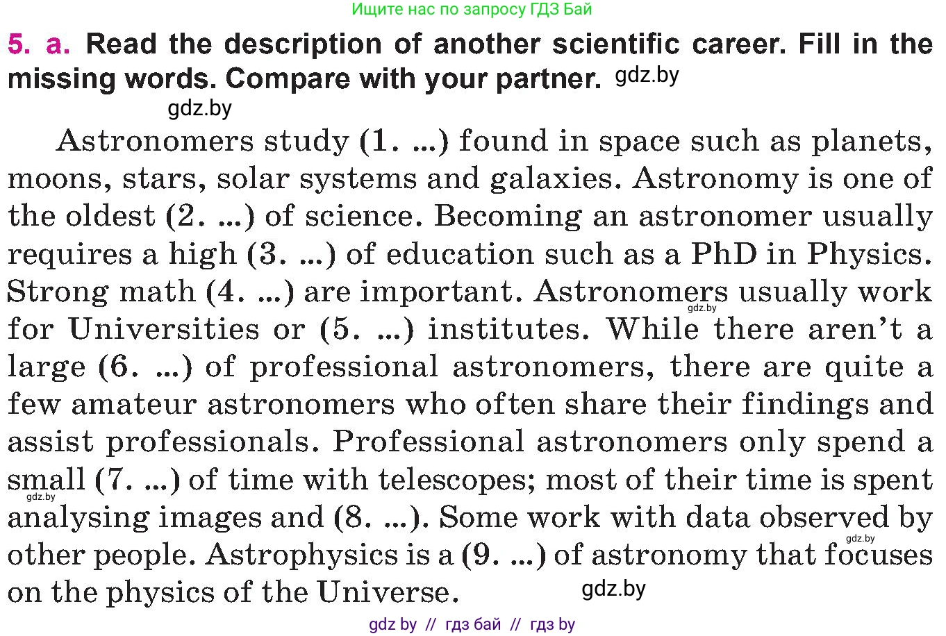 Английский язык (english), 10 класс Учебник (Student's book), авторы: Демченко Наталья Валентиновна, Юхнель Наталья Валентиновна, Севрюкова Татьяна Юрьевна, Бушуева Эдите Владиславовна, Лапицкая Людмила Михайловна (Lapitskaya Ludmila), издательство Вышэйшая школа, Минск, 2021, голубого цвета, Часть ( Part) 2, страница 49, номер 5, Условие