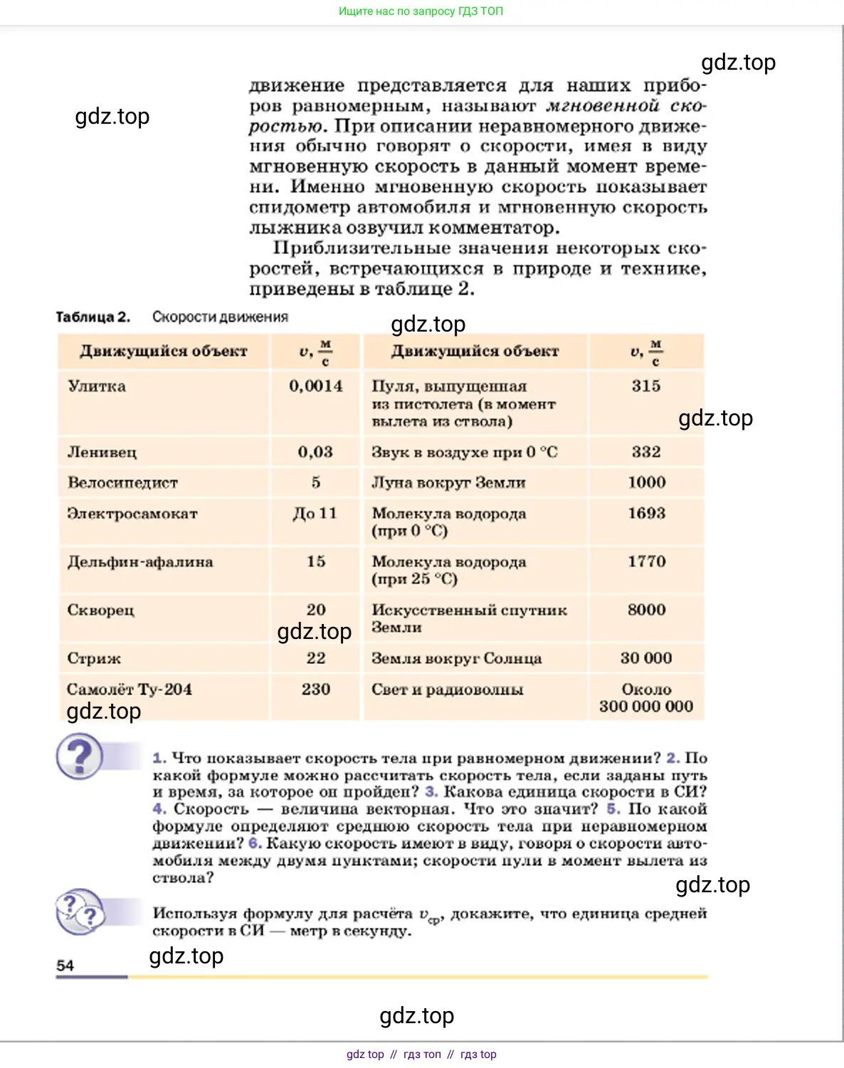 Физика, 7 класс Учебник, авторы: Пёрышкин И М, Иванов Александр Иванович, издательство Просвещение, Москва, 2023, белого цвета, страница 54