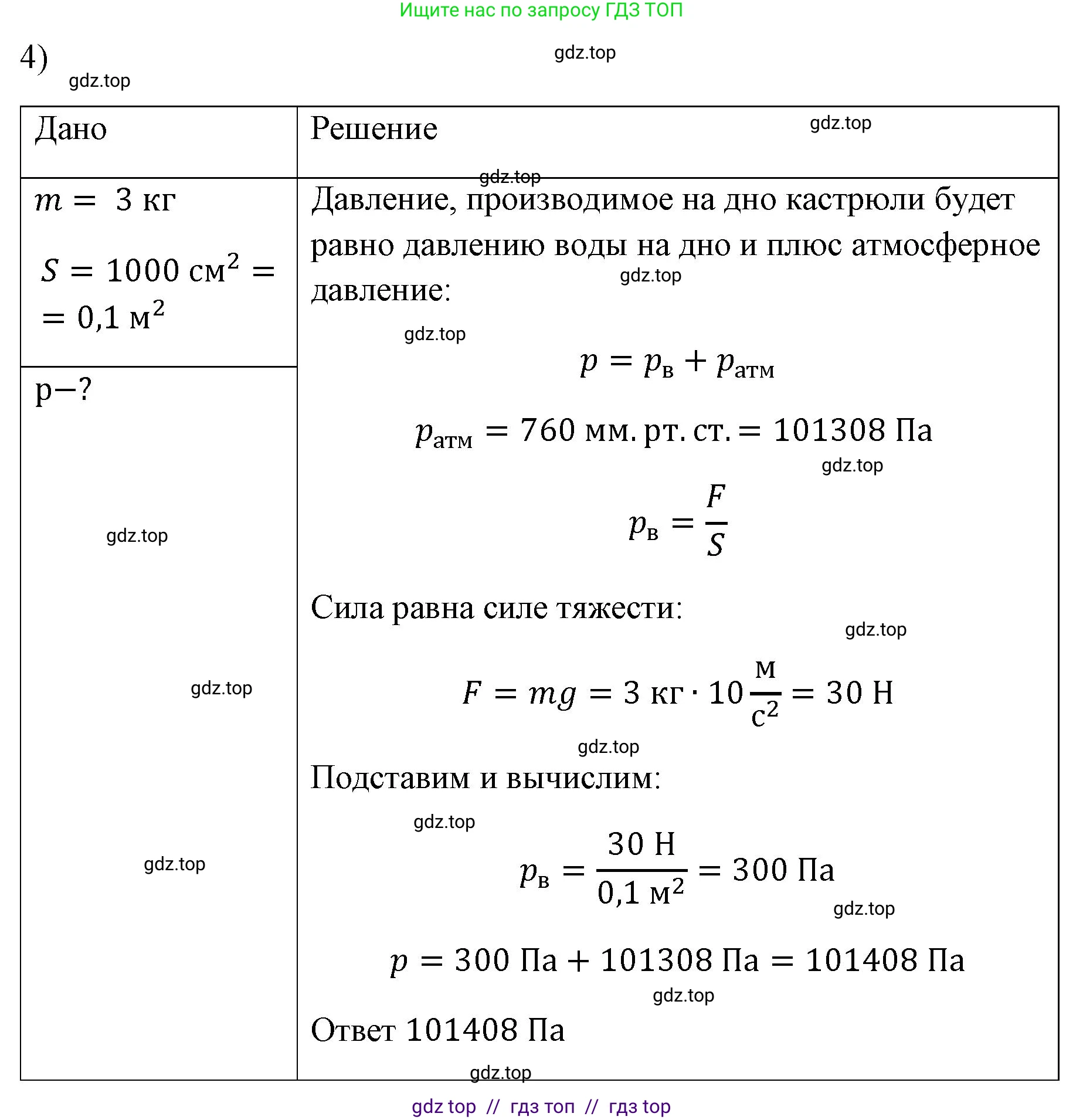 Физика, 7 класс Учебник, авторы: Пёрышкин И М, Иванов Александр Иванович, издательство Просвещение, Москва, 2023, белого цвета, страница 142, номер 4, Решение