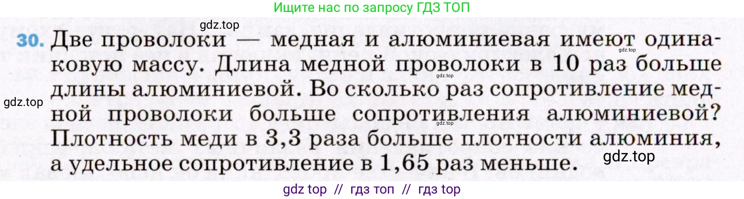 Физика, 8 класс Учебник, авторы: Пёрышкин И М, Иванов Александр Иванович, издательство Просвещение, Москва, 2021 - 2022, белого цвета, страница 244, номер 30, Условие