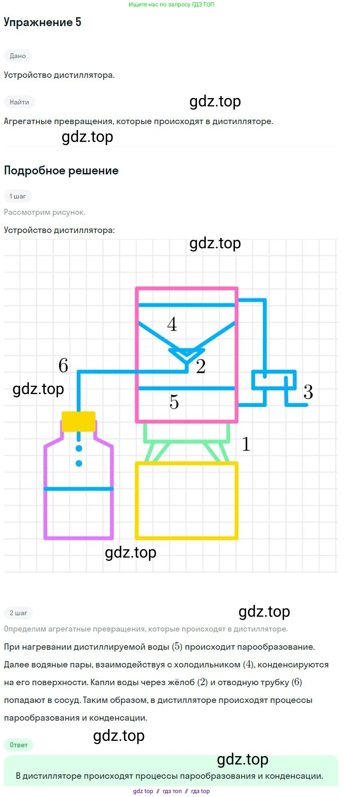 Физика, 8 класс Учебник, авторы: Пёрышкин И М, Иванов Александр Иванович, издательство Просвещение, Москва, 2021 - 2022, белого цвета, страница 61, номер 5, Решение