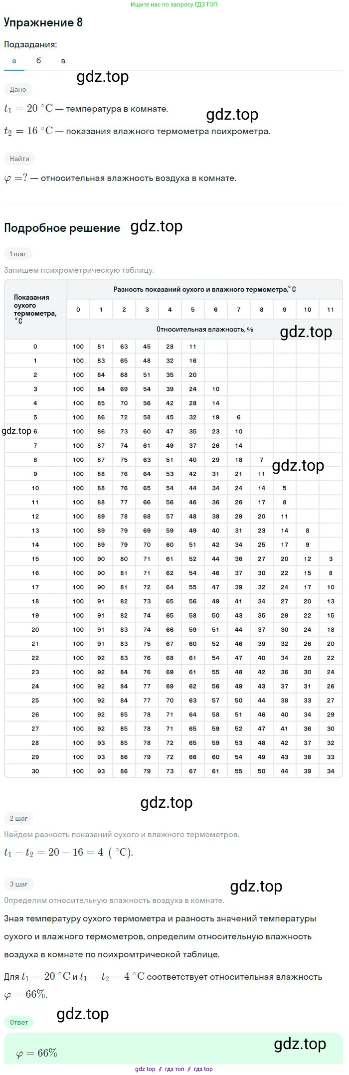 Физика, 8 класс Учебник, авторы: Пёрышкин И М, Иванов Александр Иванович, издательство Просвещение, Москва, 2021 - 2022, белого цвета, страница 72, номер 8, Решение