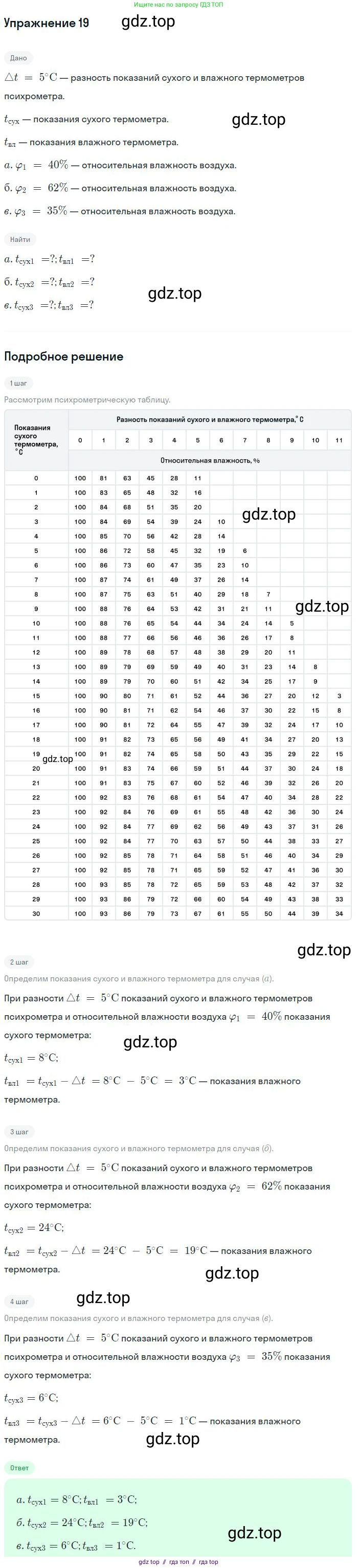 Физика, 8 класс Учебник, авторы: Пёрышкин И М, Иванов Александр Иванович, издательство Просвещение, Москва, 2021 - 2022, белого цвета, страница 242, номер 19, Решение