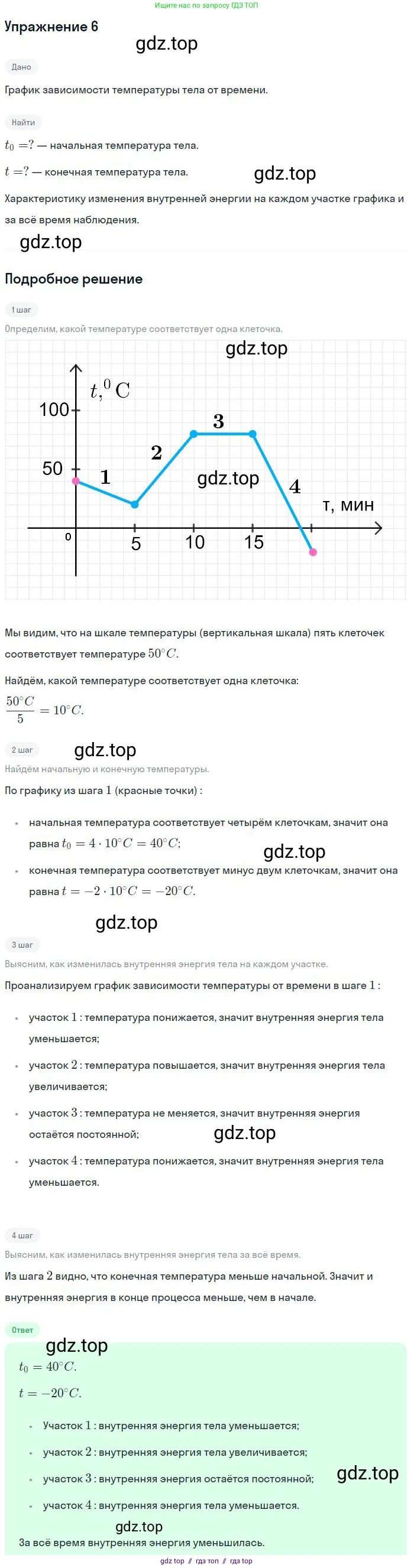 Физика, 8 класс Учебник, авторы: Пёрышкин И М, Иванов Александр Иванович, издательство Просвещение, Москва, 2021 - 2022, белого цвета, страница 240, номер 6, Решение